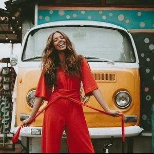 ABLE - Rosario Flutter Sleeve Jumpsuit